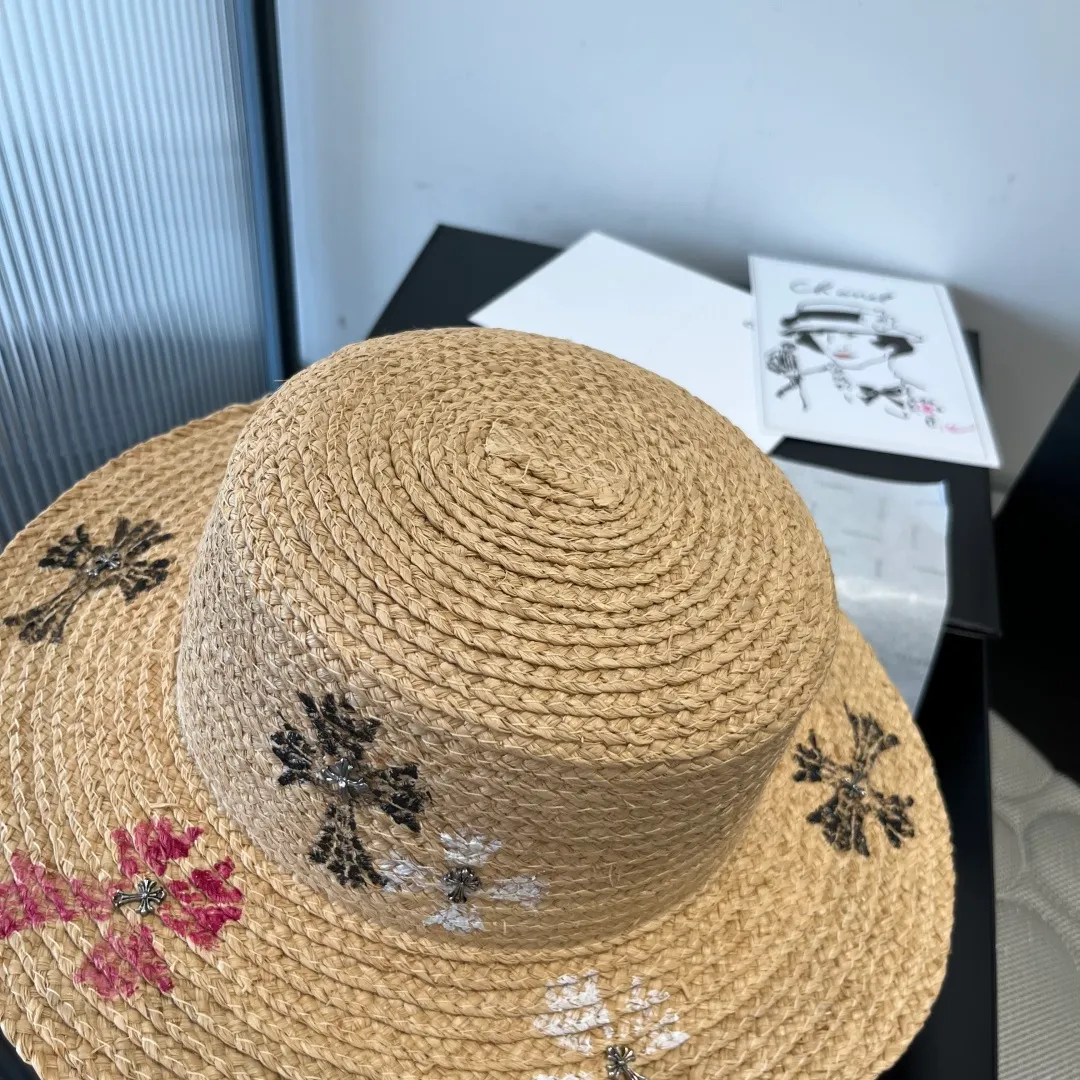 💰150¥ Crow's raffia sun hat, a must-have for summer outings, head circumference 57cm